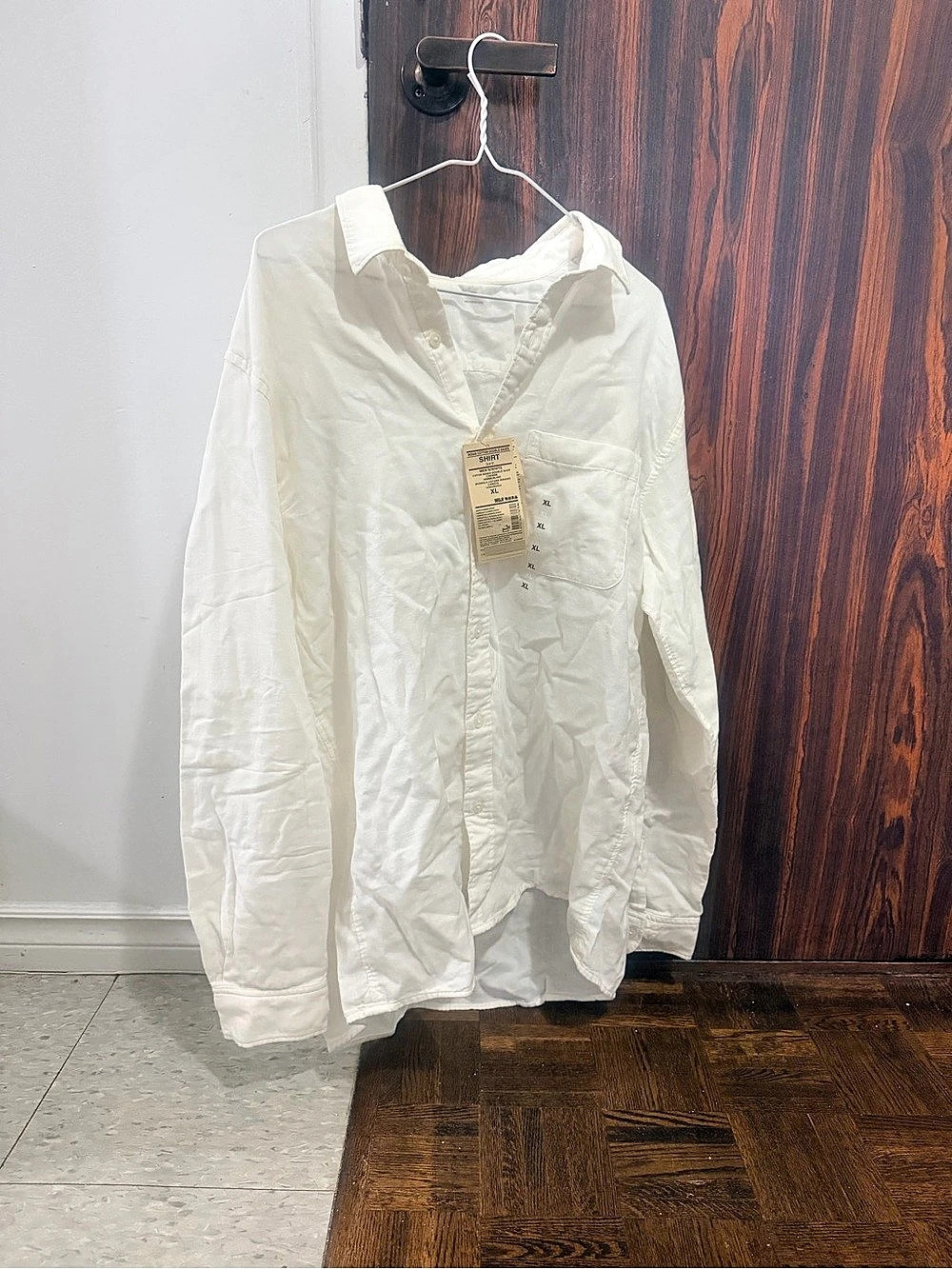 Muji Indian Cotton Double Gauze Shirt Men's Cotton Shirt Size XL NWT
